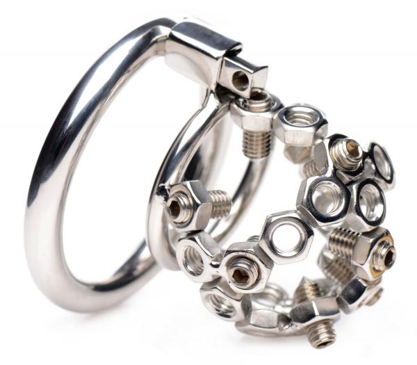 Bolted Chastity Cage With Spikes Stainless Steel-Master Series-Sexual Toys®