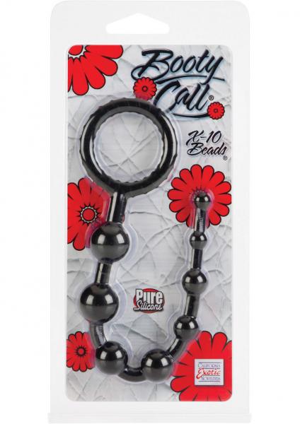 Booty Call X-10 Silicone Anal Beads Black 8 Inch-blank-Sexual Toys®