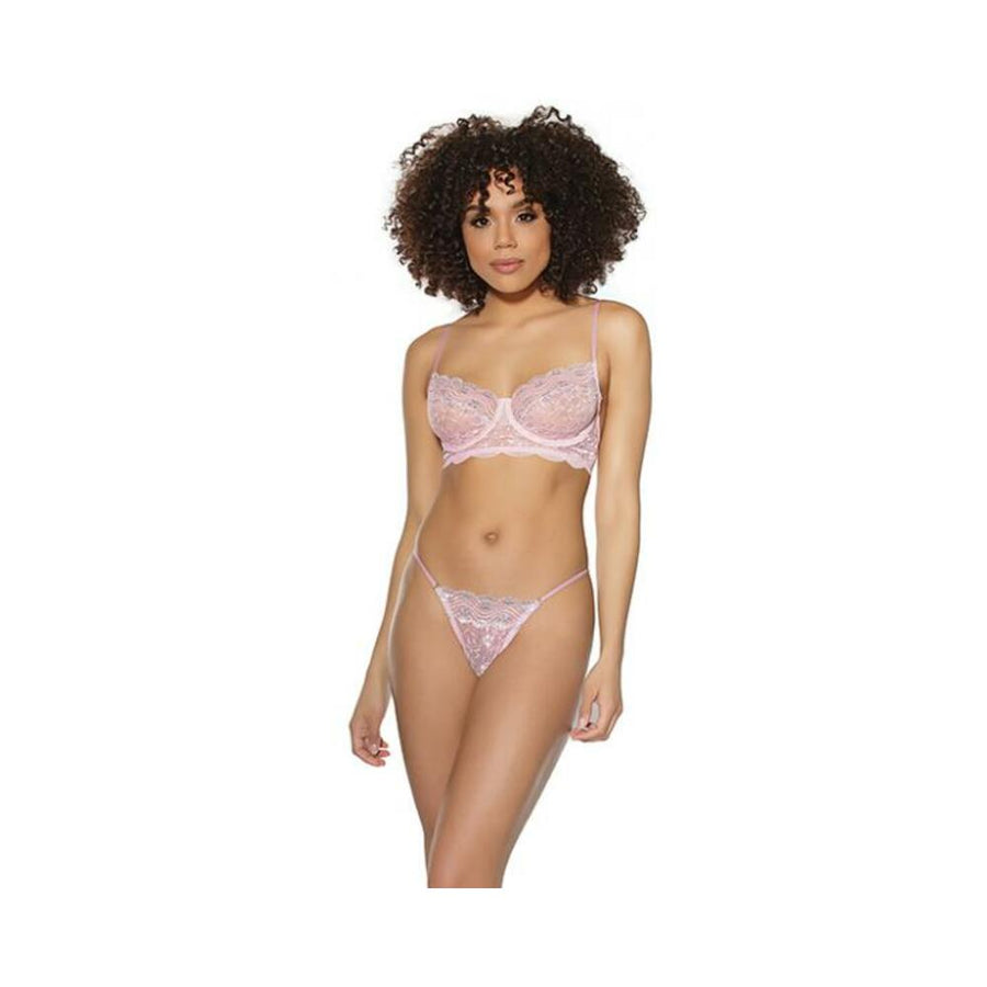 Bra &amp; G-string Pink Large-Coquette-Sexual Toys®