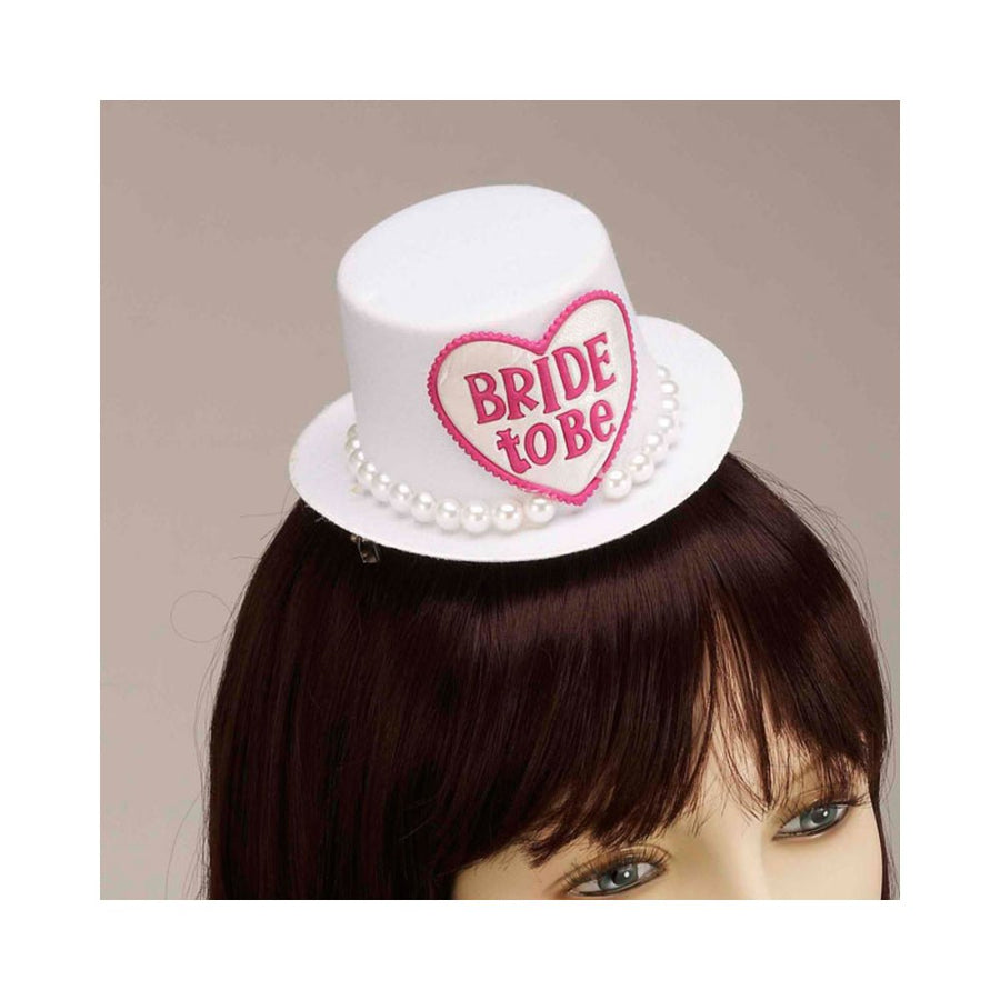 Bride To Be Mini Hat Hair clip Wht-Forum Novelties-Sexual Toys®