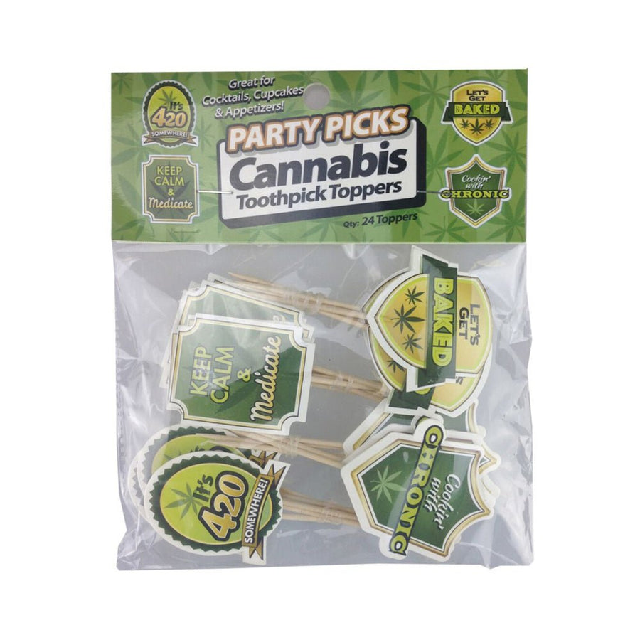 Cannabis Party Picks 24 Toothpick Toppers-blank-Sexual Toys®