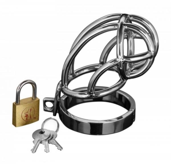 Captus Stainless Steel Locking Chastity Cage-Master Series-Sexual Toys®