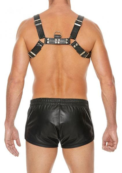 Chest Bulldog Harness - Black/black - S/m-blank-Sexual Toys®