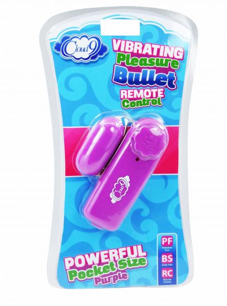 Cloud 9 Vibrating Bullet Purple Attached Remote-Cloud 9-Sexual Toys®