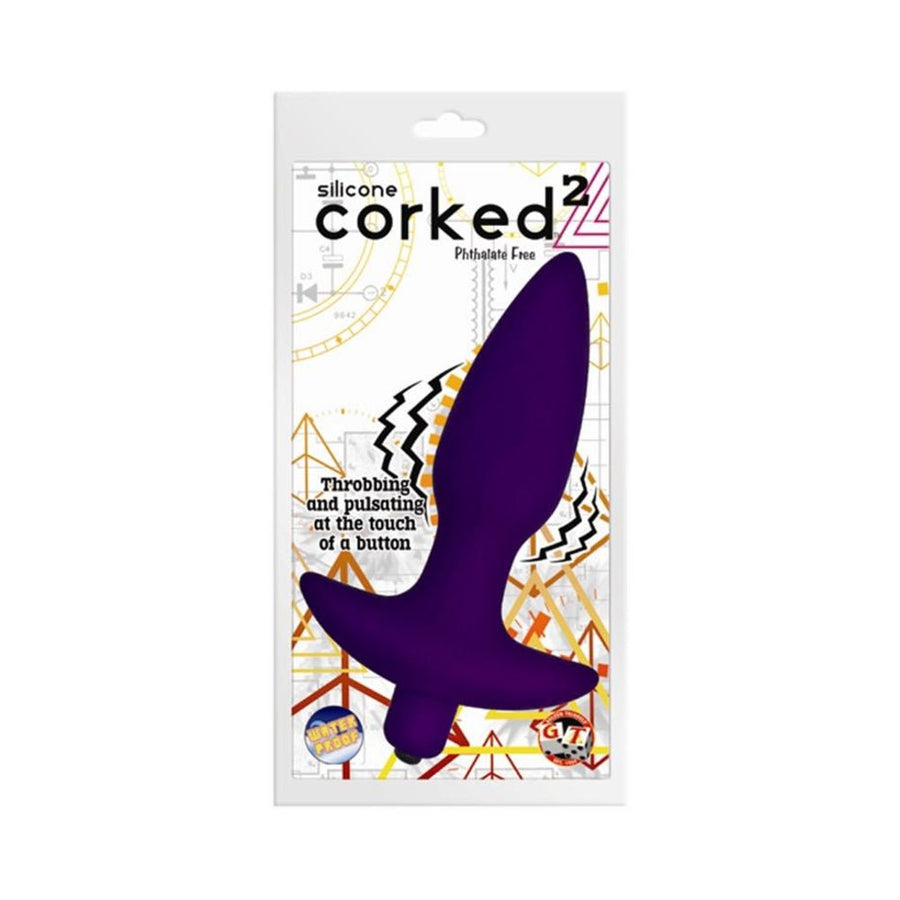Corked 02 Silicone Anal Plug Waterproof Medium	- Purple-Golden Triangle-Sexual Toys®