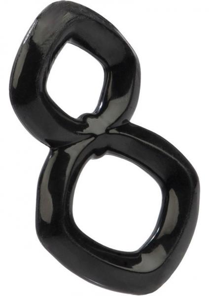Crazy 8 Enhancer Double Cock Ring Black-Cal Exotics-Sexual Toys®