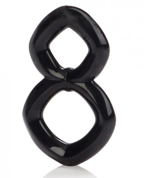 Crazy 8 Enhancer Double Cock Ring Black-Cal Exotics-Sexual Toys®