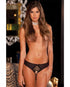Crotchless Frills Panty with Back Bows Black S/M-Rene Rofe-Sexual Toys®