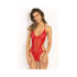 Crotchless Lace & Mesh Teddy Red M/L-Rene Rofe-Sexual Toys®