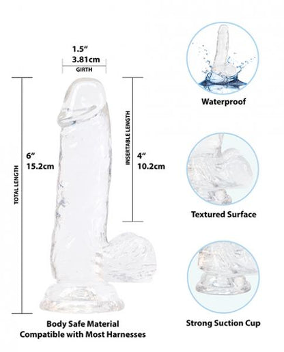 Crystal Addiction Dong 6 inches Clear-Crystal Addiction-Sexual Toys®