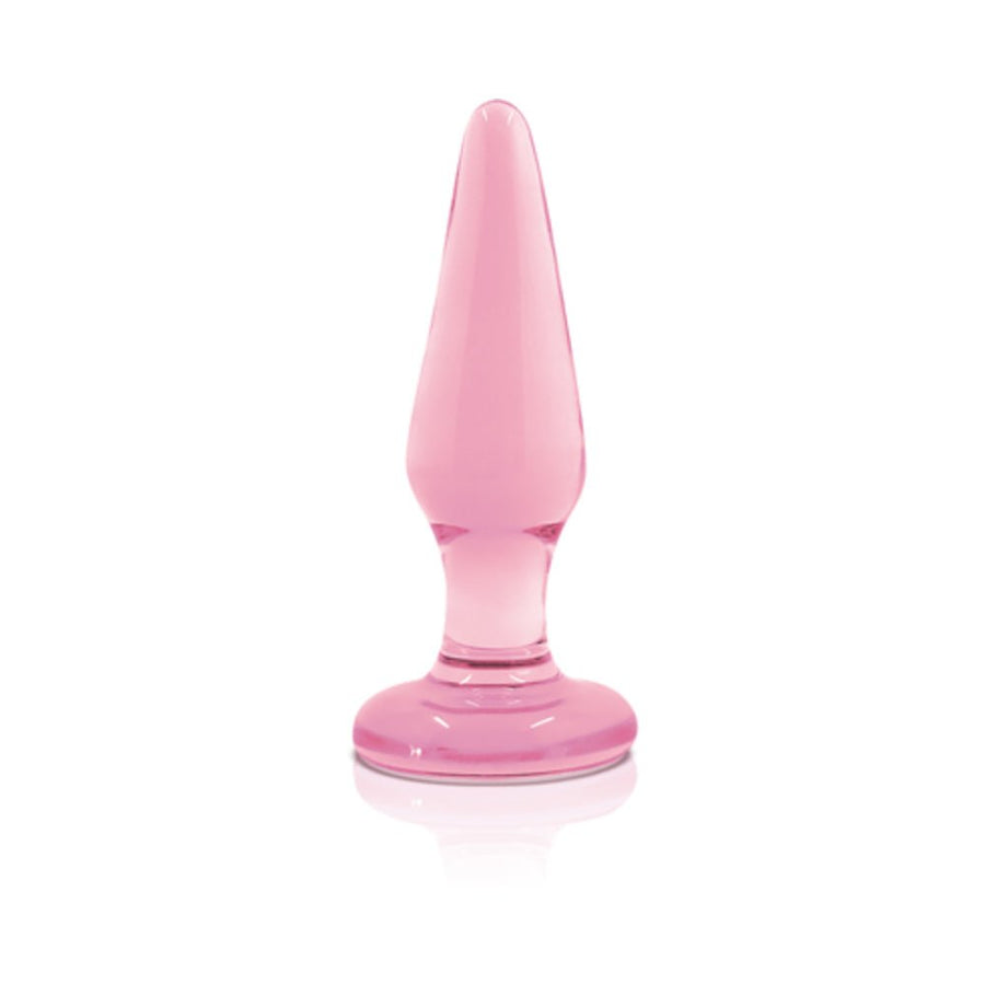 Crystal Glass Tapered Butt Plug Small Pink-NS Novelties-Sexual Toys®