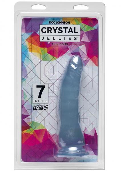 Crystal Jellies Thin Dong 7 Inches Clear-Doc Johnson-Sexual Toys®