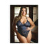Curve Cara Strappy Stretch Lace Teddy With Snap Crotch Closure 3x/4x Ink Blue-blank-Sexual Toys®
