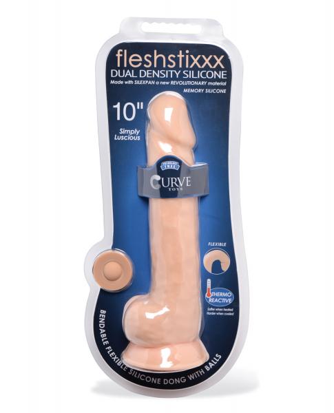 Curve Novelties Fleshstixxx 10&quot; Dildo W/balls - Flesh-Curve-Sexual Toys®