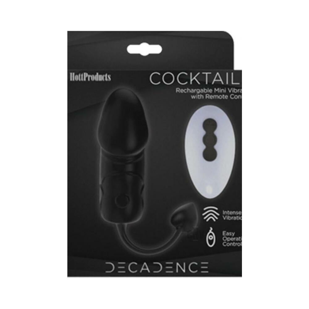 Decadence Cocktailz Vibrating Penis Shape Egg With Warming Element Remote Control Black-blank-Sexual Toys®