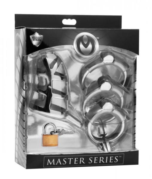 Detained Stainless Steel Chastity Cage-Master Series-Sexual Toys®