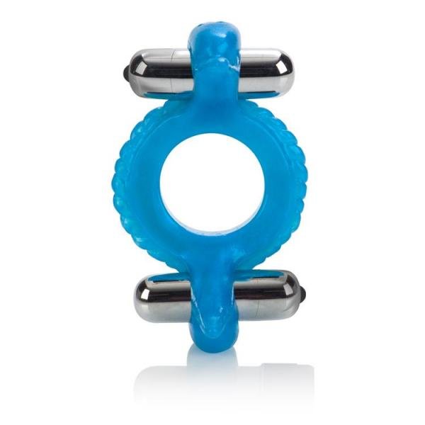 Double Dolphin Enhancer Ring Blue-blank-Sexual Toys®