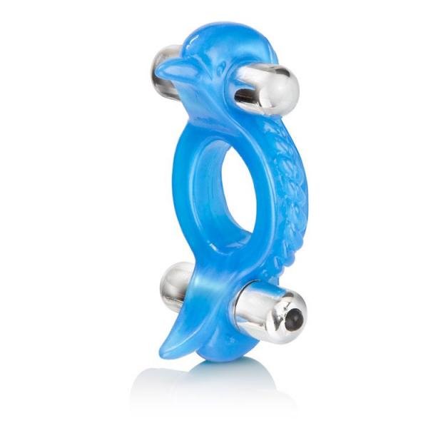 Double Dolphin Enhancer Ring Blue-blank-Sexual Toys®
