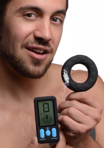 E-stim Pro Silicone Vibrating Cock Ring With Remote Control-Zeus Electrosex-Sexual Toys®