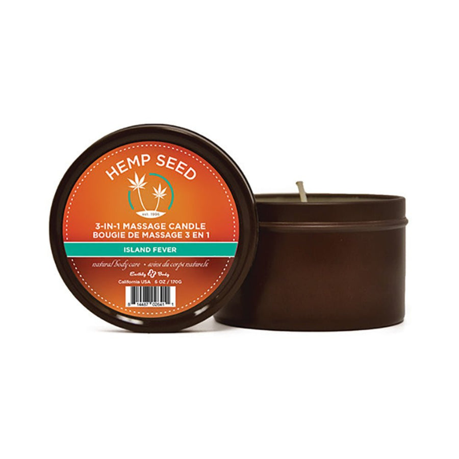 Earthly Body Hemp Seed 3-in-1 Candle 6oz - Island Fever-blank-Sexual Toys®