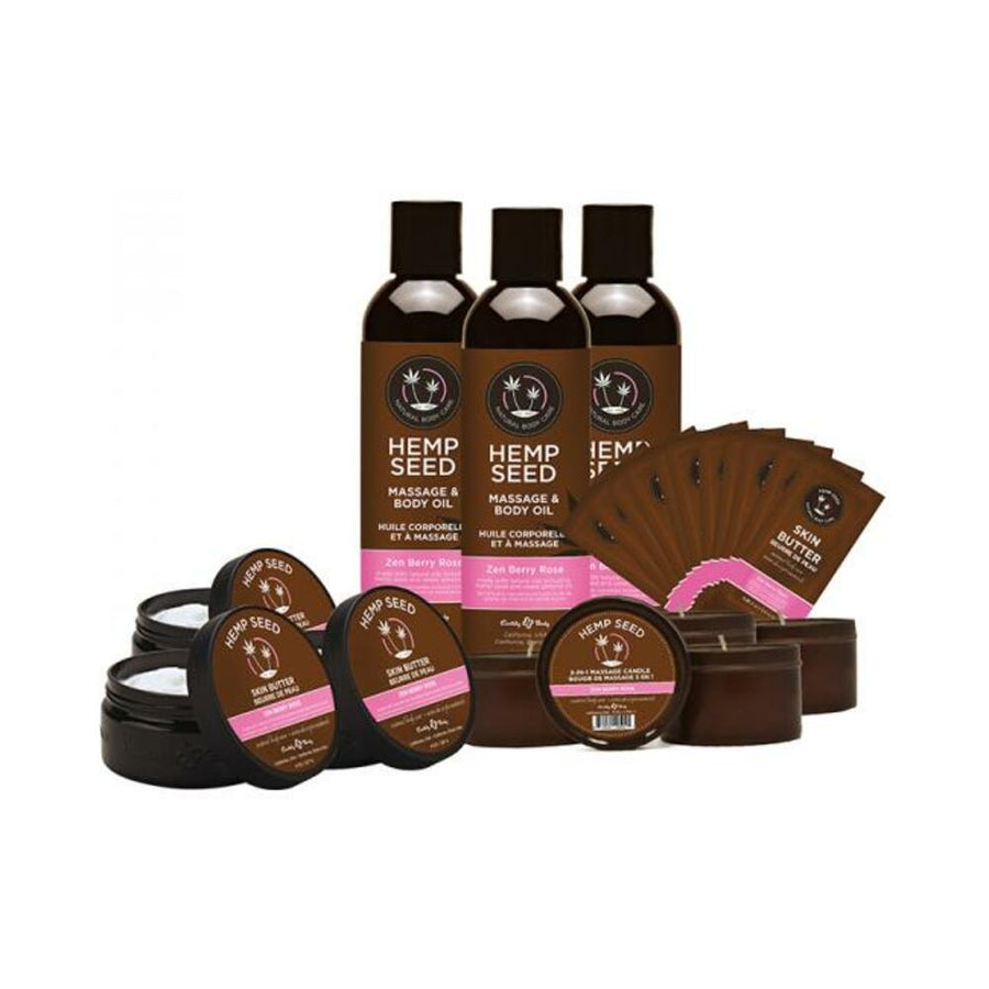 Earthly Body Hemp Seed New Fragrance Prepack In Zen Berry Rose Includes: 3 Of Each Skin Butter 8 Oz.-blank-Sexual Toys®