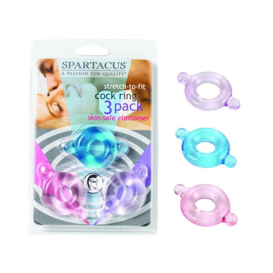 Elastomer C Ring Set - Blue, Purple, Pink-Pink-Sexual Toys®