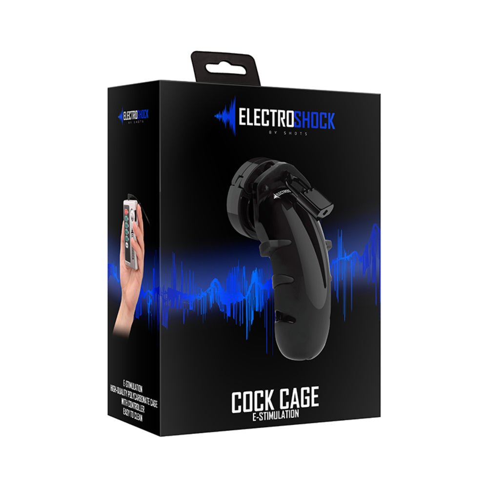 Electro Shock E-stim Cock Cage - Black-Shots-Sexual Toys®