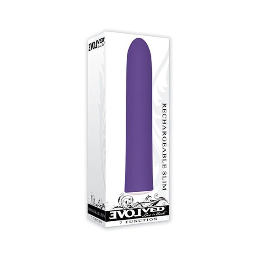 Evolved Rechargeable Slim Vibe 7 Function Waterproof Purple-Evolved-Sexual Toys®