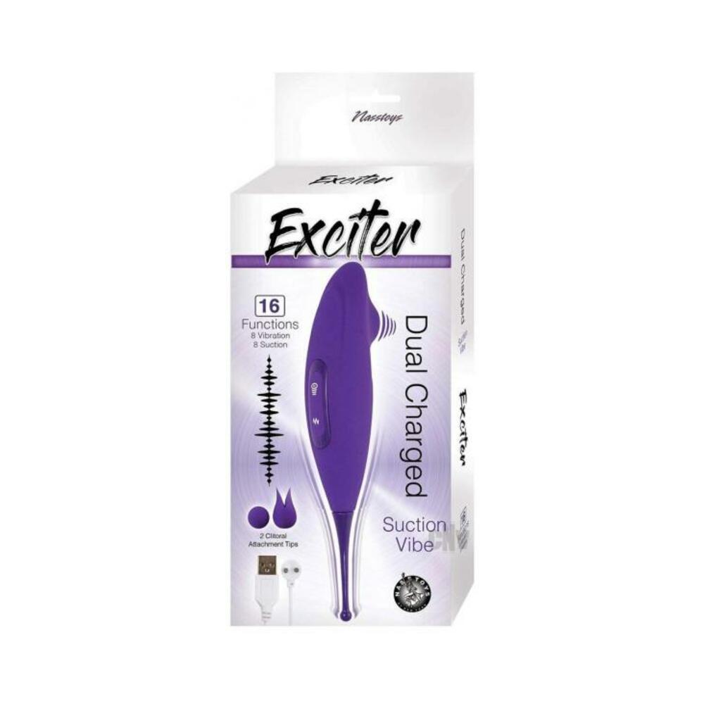 Exciter Suction Vibe Rechargeable Silicone Purple-blank-Sexual Toys®