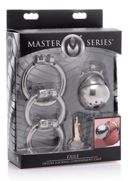 Exile Deluxe Locking Stainless Steel Confinement Cage-Master Series-Sexual Toys®