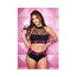 Fantasy Lingerie Vibes Pussy Power Micronet Paneled Halter Top & Cheeky Booty Short-blank-Sexual Toys®