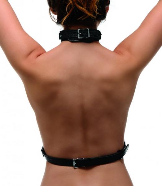 Female Chest Harness Black Leather-STRICT-Sexual Toys®