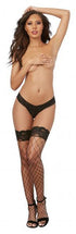 Fence Net Thigh High Stockings Black O/S-Black Diamond-Sexual Toys®