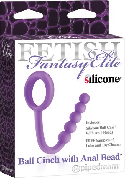 Fetish Fantasy Elite Ball Cinch With Anal Beads Purple-Fetish Fantasy Elite-Sexual Toys®