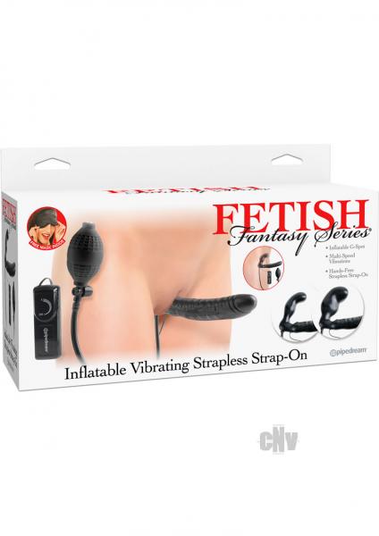 Fetish Fantasy Inflatable Vibe Strapless Strap On Black-Pipedream-Sexual Toys®