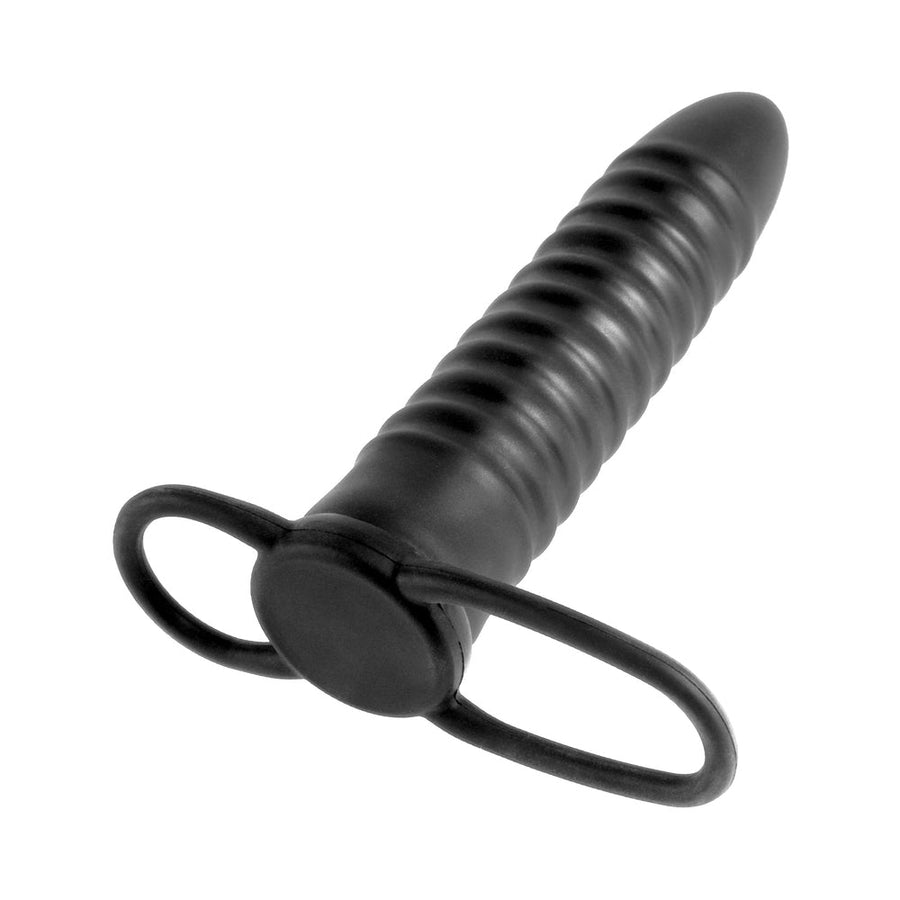 Fetish Fantasy Ribbed Double Trouble C Ring Black-blank-Sexual Toys®
