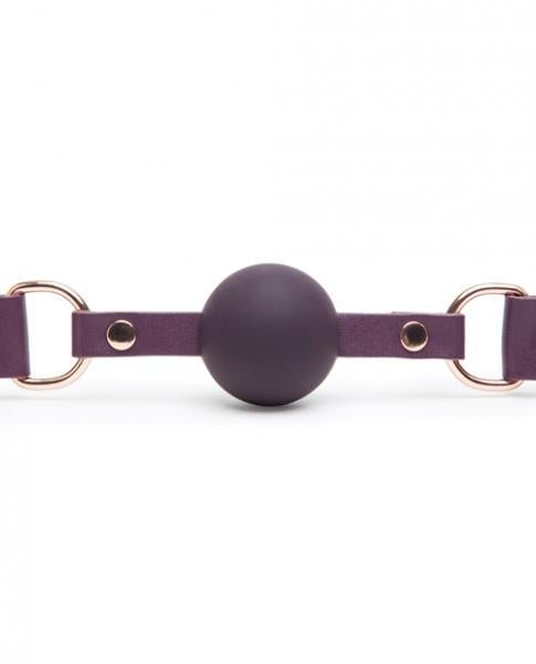 Fifty Shades Cherished Leather Ball Gag Purple-Cherished-Sexual Toys®