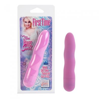 First Time Mini Power Swirl Vibrator Waterproof 4.5 Inch - Pink-blank-Sexual Toys®
