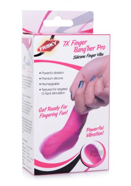 7x Finger Bang Her Pro Silicone Vibrator - Pink-Frisky-Sexual Toys®
