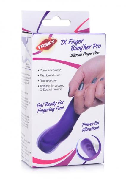 7x Finger Bang Her Pro Silicone Vibrator - Purple-Frisky-Sexual Toys®