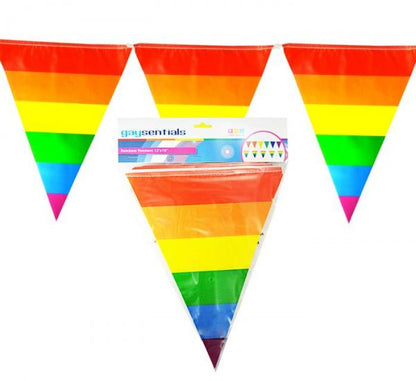 Gaysentials Rainbow Striped Pennants Decoration 12 Feet-Gaysentials Pride Goods-Sexual Toys®