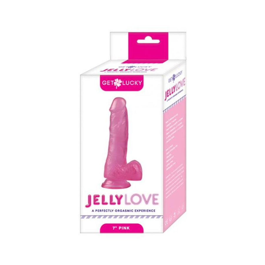 Get Lucky 7-inch Jelly Dong - Pink-Pink-Sexual Toys®