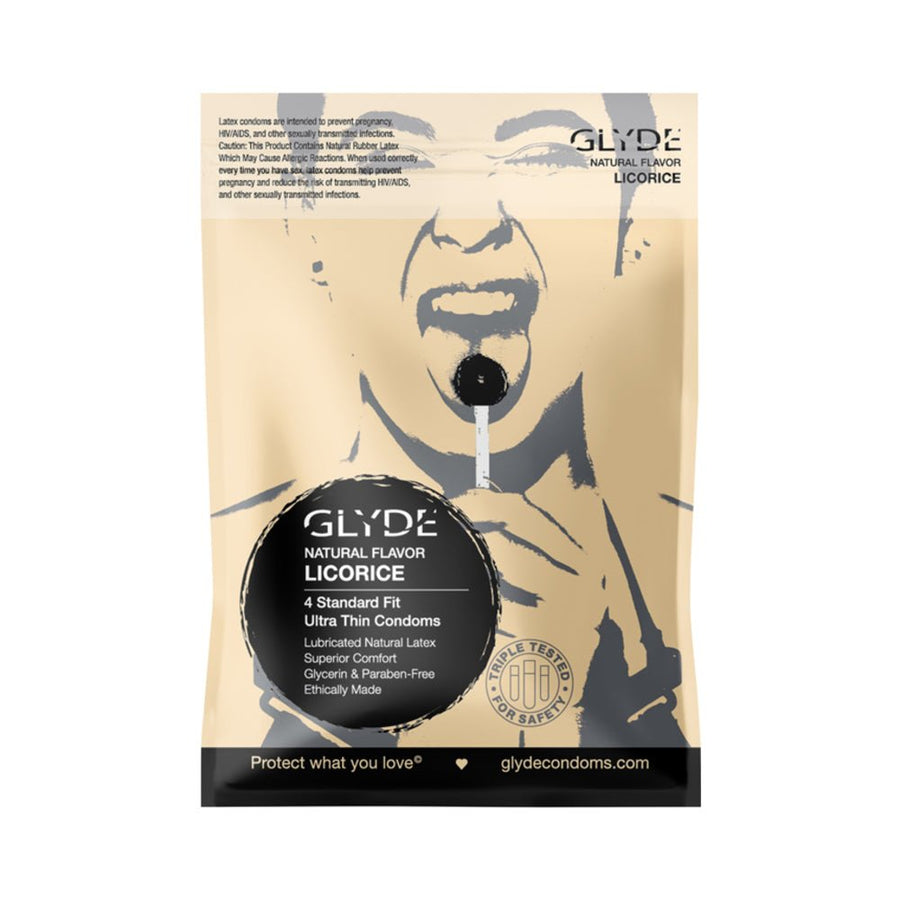 GLYDE Ultra Licorice/Cola 4pk-Glyde Condoms-Sexual Toys®
