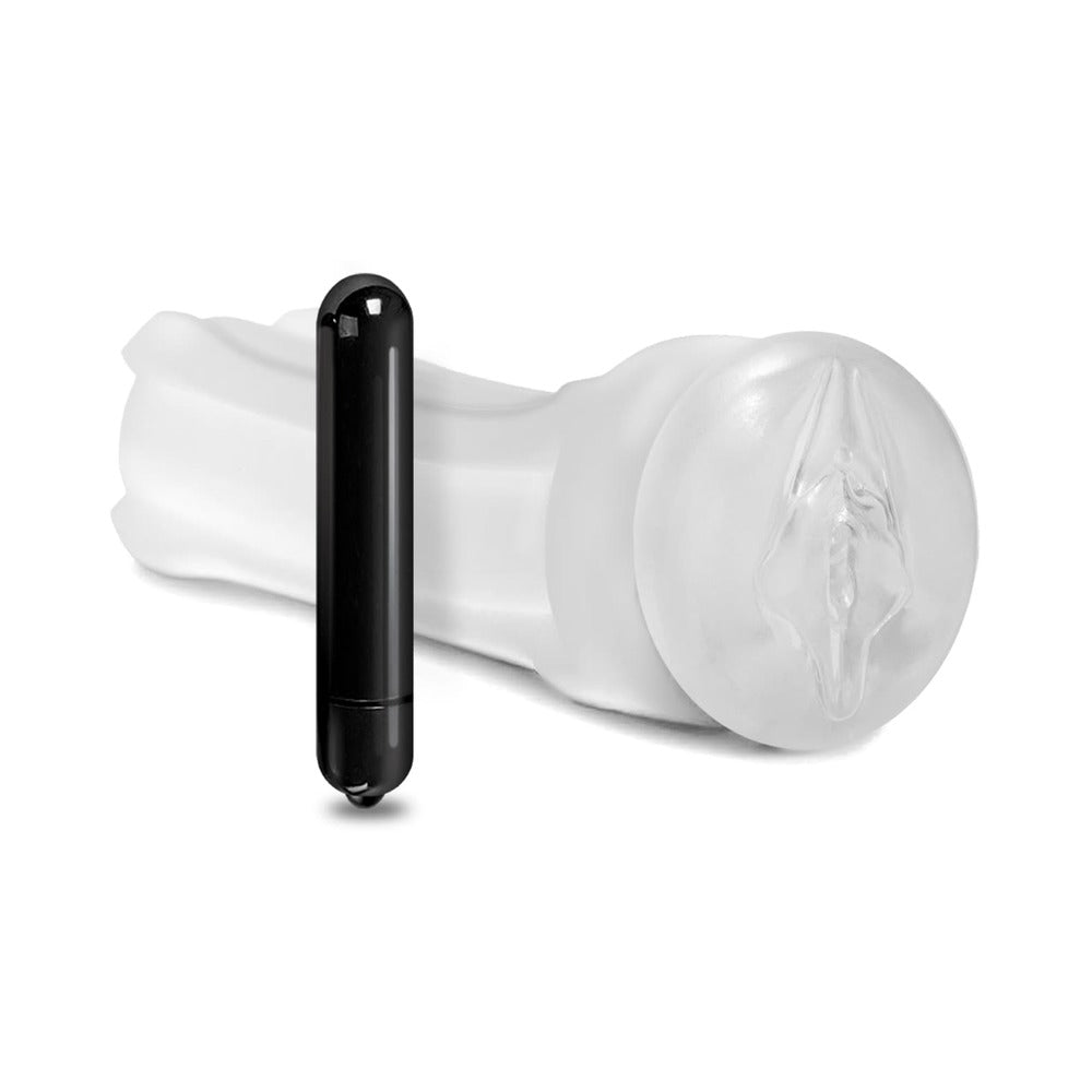Happy Ending Self-lubricating, Vibrating Shower Stroker - Pussy-blank-Sexual Toys®