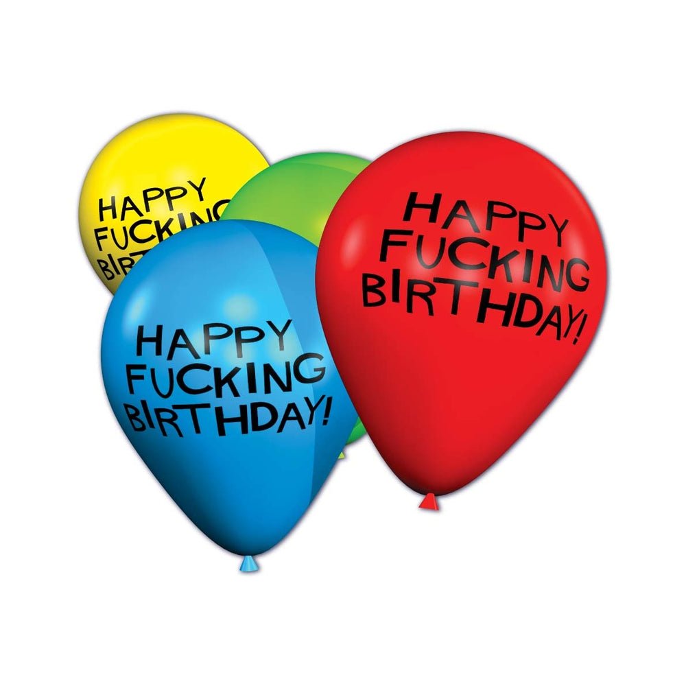 Happy Fucking Birthday 11in Balloons - 8 Per Pack-blank-Sexual Toys®