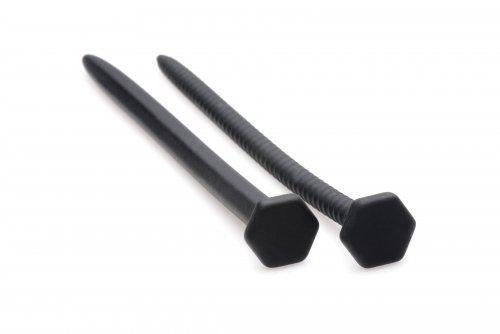 Hardware Nail &amp; Screw Silicone Urethral Sounds Black-Master Series-Sexual Toys®