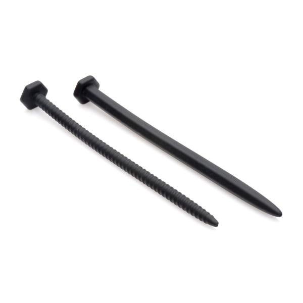 Hardware Nail &amp; Screw Silicone Urethral Sounds Black-Master Series-Sexual Toys®