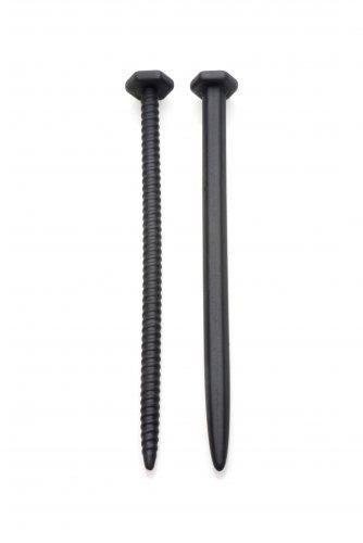 Hardware Nail &amp; Screw Silicone Urethral Sounds Black-Master Series-Sexual Toys®