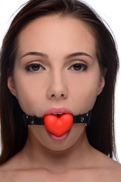Heart Beat Silicone Heart Shaped Mouth Gag Red-Frisky-Sexual Toys®