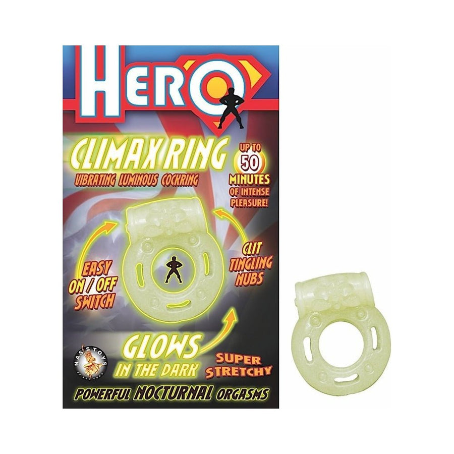 Hero Climax Vibrating C Ring - Glow In The Dark-Nasstoys-Sexual Toys®